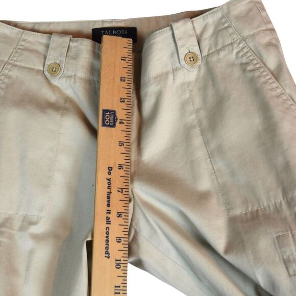 NWT Talbots Signature Khaki Cargo Pants Size 4P Straight Leg Utility Minimalist - Picture 5 of 11
